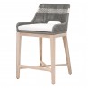 Essentials For Living Tapestry Outdoor Counter Stool in Dove Flat Rope - Front Side Angle