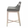 Essentials For Living Tapestry Outdoor Counter Stool in Dove Flat Rope - Side Angle - Essentials For Living Tapestry Outdoor Counter Stool in Dove Flat Rope - Side Angle