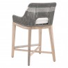 Essentials For Living Tapestry Outdoor Counter Stool in Dove Flat Rope - Back Angled