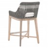 Essentials For Living Tapestry Outdoor Counter Stool in Dove Flat Rope - Back Side Angle