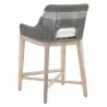 Essentials For Living Tapestry Outdoor Counter Stool in Dove Flat Rope - Back Side Angle - Essentials For Living Tapestry Outdoor Counter Stool in Dove Flat Rope - Back Side Angle