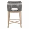 Essentials For Living Tapestry Outdoor Counter Stool in Dove Flat Rope - Back Angle - Essentials For Living Tapestry Outdoor Counter Stool in Dove Flat Rope - Back Angle
