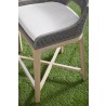 Essentials For Living Tapestry Outdoor Counter Stool in Dove Flat Rope - Seat Top Angled