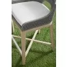 Essentials For Living Tapestry Outdoor Counter Stool in Dove Flat Rope - Seat Top Angled - Essentials For Living Tapestry Outdoor Counter Stool in Dove Flat Rope - Seat Top Angled