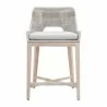 Essentials For Living Tapestry Outdoor Counter Stool in Taupe - Front Angle - Essentials For Living Tapestry Outdoor Counter Stool in Taupe - Front Angle