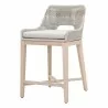 Essentials For Living Tapestry Outdoor Counter Stool in Taupe - Front Side Angle - Essentials For Living Tapestry Outdoor Counter Stool in Taupe - Front Side Angle