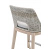 Essentials For Living Tapestry Outdoor Counter Stool in Taupe - Seat Back Angled