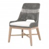 Tapestry Outdoor Dining Chair in Dove Flat Rope - Angled