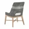 Tapestry Outdoor Dining Chair in Dove Flat Rope - Back Angled - Tapestry Outdoor Dining Chair in Dove Flat Rope - Back Angled