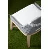 Tapestry Outdoor Dining Chair in Dove Flat Rope - Top Angled Lifestyle - Tapestry Outdoor Dining Chair in Dove Flat Rope - Top Angled Lifestyle