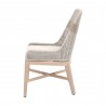 Tapestry Outdoor Dining Chair in Dove Flat Rope - Side