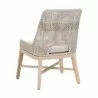 Tapestry Outdoor Dining Chair in Dove Flat Rope - Back Angled - Tapestry Outdoor Dining Chair in Dove Flat Rope - Back Angled