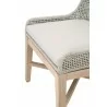 Tapestry Outdoor Dining Chair in Dove Flat Rope - Seat Close-up - Tapestry Outdoor Dining Chair in Dove Flat Rope - Seat Close-up