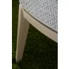 Tapestry Outdoor Dining Chair in Dove Flat Rope - Seat Close-up Lifestyle - Tapestry Outdoor Dining Chair in Dove Flat Rope - Seat Close-up Lifestyle
