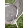 Tapestry Outdoor Dining Chair in Dove Flat Rope - Top Angled