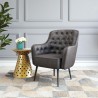 Tasmania Accent Chair Vintage Black- Lifestyle