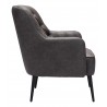 Tasmania Accent Chair Vintage Black- Side View