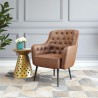 Tasmania Accent Chair Vintage Brown - Lifestyle