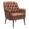 Tasmania Accent Chair Vintage Brown - Angled View