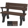 Polly Products Traditional Backed Bench With Arm
