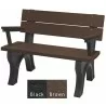 Polly Products Traditional Backed Bench With Arm - Polly Products Traditional Backed Bench With Arm