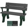 Polly Products Traditional Backed Bench With Arm2