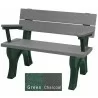 Polly Products Traditional Backed Bench With Arm - Polly Products Traditional Backed Bench With Arm