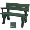 Polly Products Traditional Backed Bench With Arm1