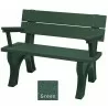Polly Products Traditional Backed Bench With Arm1 - Polly Products Traditional Backed Bench With Arm1