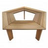 All Things Cedar 5-Sided Tree Bench - Top Angle