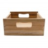 Nova Solo Bordeaux Teak Wooden Box - Front View