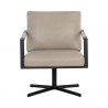 Sunpan Randy Swivel Lounge Chair Alpine Beige Leather - Front Angle