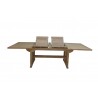 Anderson Teak Sahara 106" Rectangular Double Ext. Table Side open view