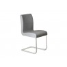 STELLA Collection Italian Gray Leather Dining Chair by Talenti Casa - White BG