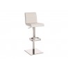 STELLA Collection Italian White Leather Bar Stool by Talenti Casa