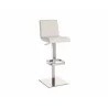 STELLA Collection Italian White Leather Bar Stool by Talenti Casa - STELLA Collection Italian White Leather Bar Stool by Talenti Casa