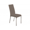 LOTO Italian Taupe Leather Dining Chair - Tan