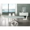 LOTO Italian Taupe Leather Dining Chair in White - Lifestyle - LOTO Italian Taupe Leather Dining Chair in White - Lifestyle