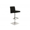 VITTORIA Italian Black Leather Bar Stool 