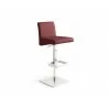 VITTORIA Italian Taupe Leather Bar Stool  - VITTORIA Italian Taupe Leather Bar Stool 