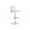 VITTORIA Italian White Leather Bar Stool  - VITTORIA Italian White Leather Bar Stool 