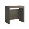 ERIKA Console Table In Black Marbled Grain Melamine - Angled View - ERIKA Console Table In Black Marbled Grain Melamine - Angled View