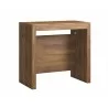 ERIKA Console Table In Dark Oak Wood Grain Melamine - Angled View - ERIKA Console Table In Dark Oak Wood Grain Melamine - Angled View