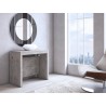 ERIKA Console Table In Light Grey Concrete Grain Melamine - Lifestyle