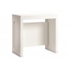 ERIKA Console Table In White Wood Grain Melamine - Angled View