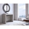 ELASTO Console Table In Light Gray Concrete Grain Melamine - In Livingroom