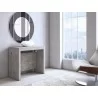 ELASTO Console Table In Light Gray Concrete Grain Melamine - In Livingroom - ELASTO Console Table In Light Gray Concrete Grain Melamine - In Livingroom