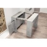 Casabianca Elasto Melamine Extendable Console / Dining Table - Gray Cement