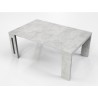 ELASTO Console Table In Light Gray Concrete Grain Melamine - Top Angled