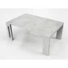 ELASTO Console Table In Light Gray Concrete Grain Melamine - Top Angled - ELASTO Console Table In Light Gray Concrete Grain Melamine - Top Angled